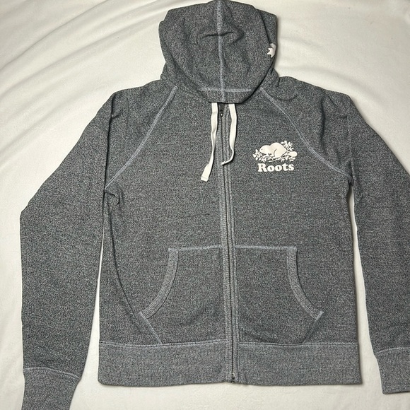 Roots zip up sweater - size: Medium - salt and
 Pepper - Picture 2 of 2